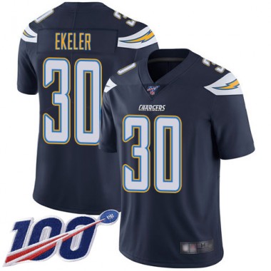 Los Angeles Chargers NFL Football Austin Ekeler Navy Blue Jersey Men Limited  #30 Home 100th Season Vapor Untouchable->youth nfl jersey->Youth Jersey